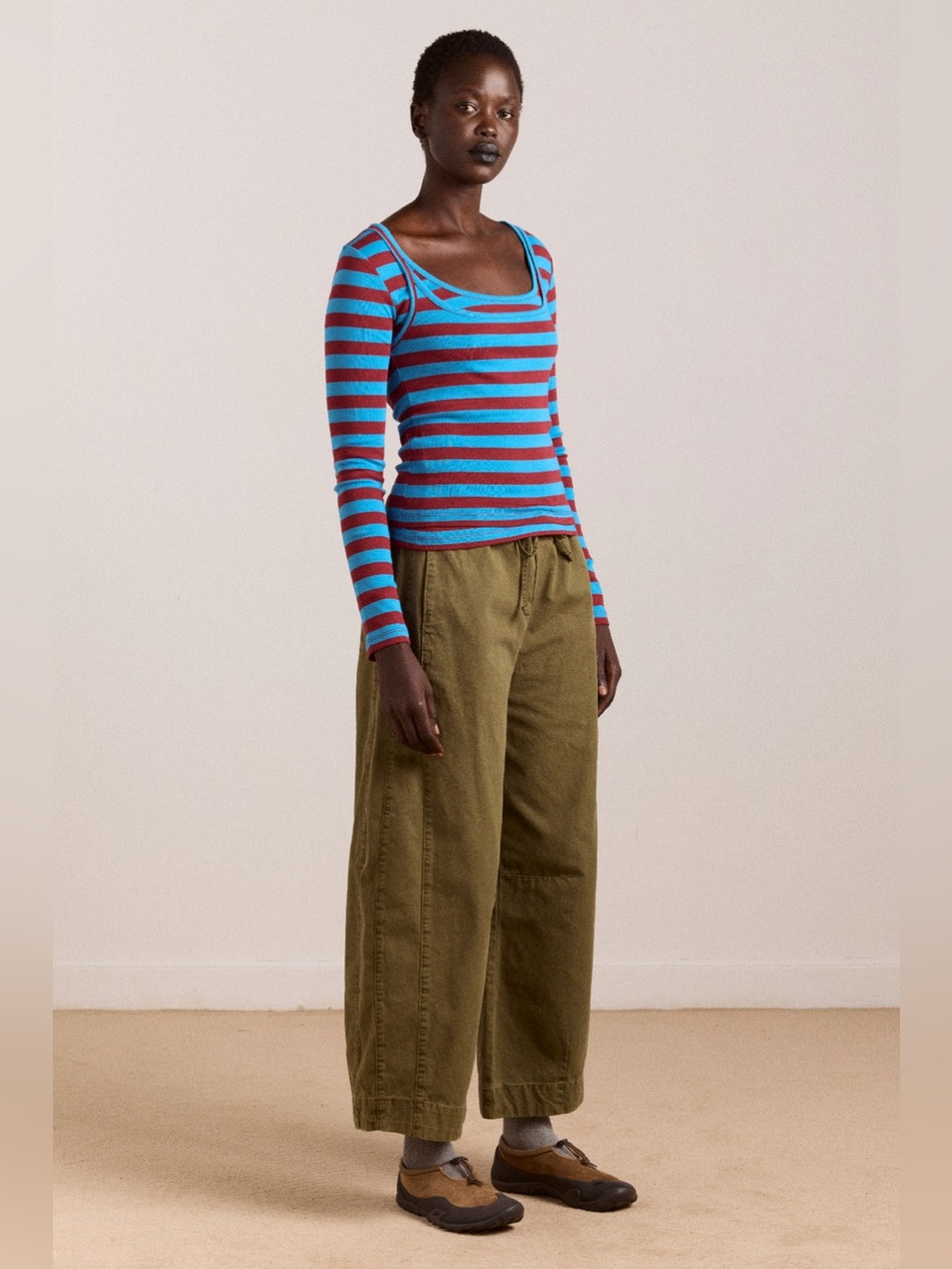 Damson Madder Felix Twill Trousers in Olive US 8 / UK 12 - Picture 4 of 16